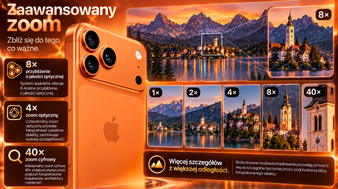 iPhone 17 Pro Max – zaawansowany zoom aparatu